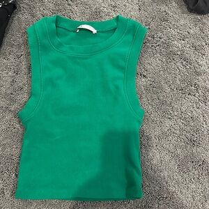 Green baby tee Zara top